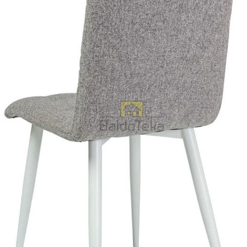 Ergonominis baltas fotelis su minkštu gobelenu