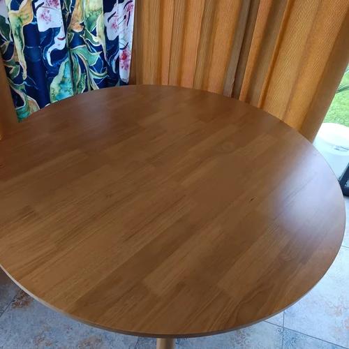 Ovalus naudotas stalas 120x120 - Stalai