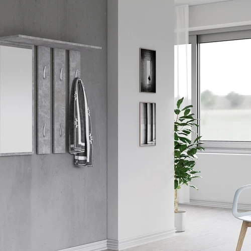 Komplekte 6 kabliukai, pilka spalva