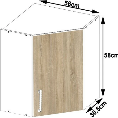 Laminuotos plokštės virtuvės spintelė su 56 cm ilgio – puikus pasirinkimas mažoms virtuvėms