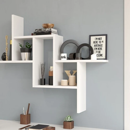 Tvirtos konstrukcijos balta lentyna su ABS kraštų apdaila