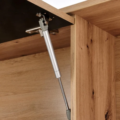 Stilinga lentyna artisan ąžuolo ir juodos spalvos derinys