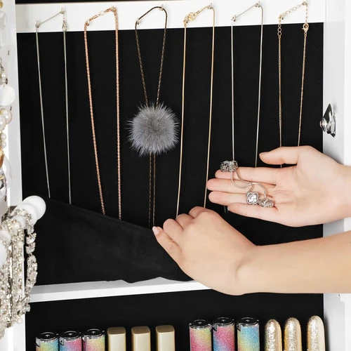 Veidrodinė spintelė su LED apšvietimu ir 7 žiedų eilėmis