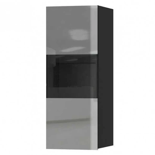 Pakabinama spintelė HELIO HE07 juoda / pilkas stiklas