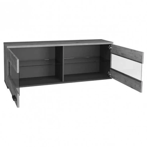 Ąžuolo Lefkas ir juodos spalvos stalo dizainas