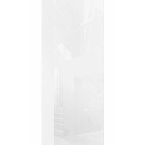 Moderni balta spintelė su blizgiu fasadu