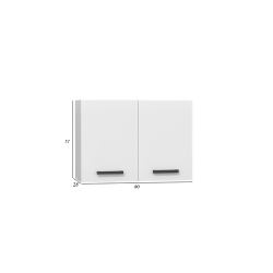 Kompaktiška balta spintelė su matiniu fasadu