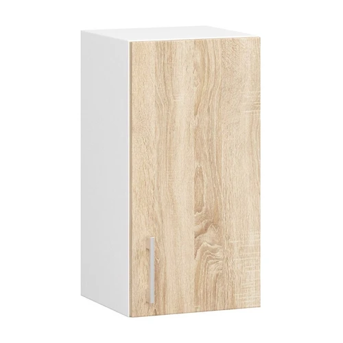Pakabinama virtuvinė spintelė NORE Lima W30, baltos/ąžuolo spalvos
