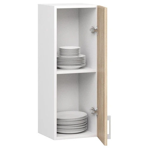 Moderni virtuvės spintelė su Sonoma ąžuolo ir baltos spalvos deriniu