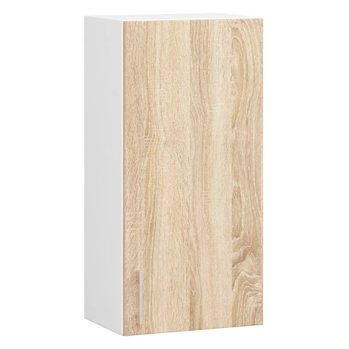 Pakabinama virtuvinė spintelė NORE Lima W40 D1, baltos/ąžuolo spalvos