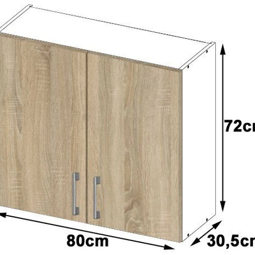 Atspari pažeidimams virtuvės spinta su dviem lentynomis