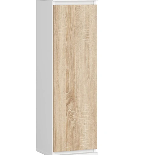 Pakabinama vitrina-spintelė NORE CLP H30, balta/ąžuolo spalvos