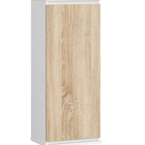 Pakabinama vitrina-spintelė NORE CLP H40, baltos/ąžuolo spalvos