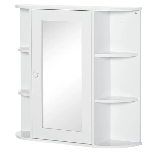 Pakabinama vonios spintelė Homcom 66x17x63cm., baltos spalvos