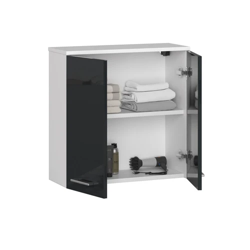 Moderni pakabinama spintelė su blizgiais fasadais