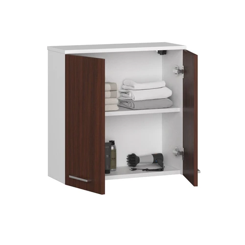 Moderni spintelė vonios kambariui su reguliuojamomis pakabomis