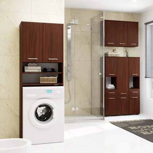 Praktiška spintelė su keičiamomis durų rankenomis ir montavimo instrukcijomis