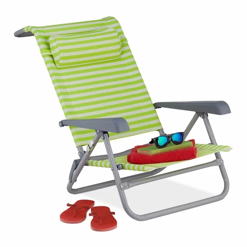 Paplūdimio gultas Relaxdays 10035905.0, 8 padėtys, 59 × 78 × 85 cm