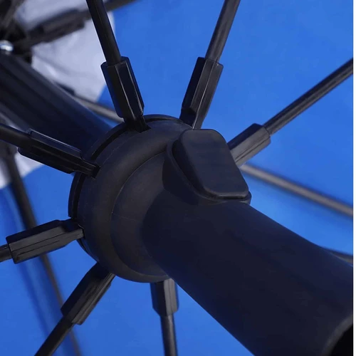 Mėlynas poliesterio skėtis