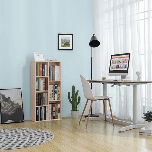 Moderni knygų lentyna su melamino lukštu ir 40 kg apkrova