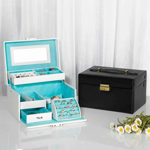 Patogi papuošalų dėžė su laikrodžio pagalve