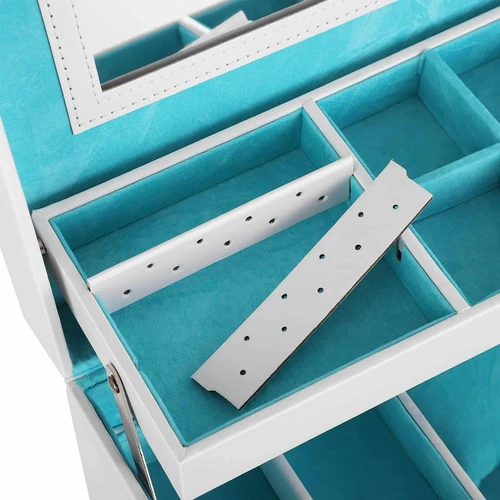 Elegantiškas papuošalų dėklas su mediniu rėmu