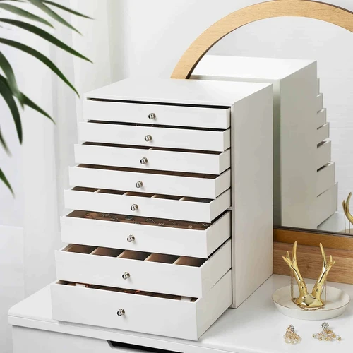 Papuošalų dėžė su aksomu ir MDF plokšte