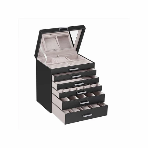 Papuošalų dėžutė JBC138B, juodos spalvos