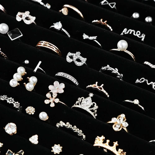 Patogus žiedų stalčius su 12 eilučių – rūšiuokite žiedus pagal spalvą ar dydį