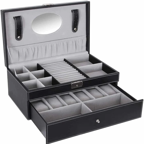 Aukštos kokybės laikrodžių dėžutė su priežiūros instrukcijomis