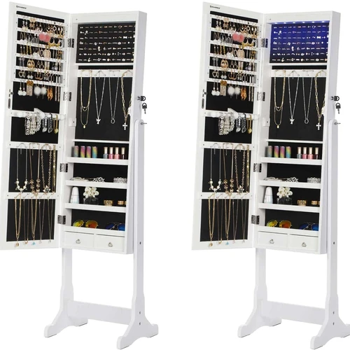 Patogi papuošalų spintelė su LED apšvietimu