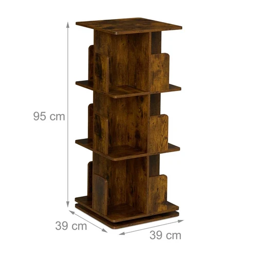 Pastatoma knygų lentyna Relaxdays, 3 lentynos, 39 × 95 × 39 cm - Lentynos