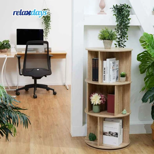 Pastatoma knygų lentyna Relaxdays, 3 lygių, 50 × 104 × 50 cm - Lentynos