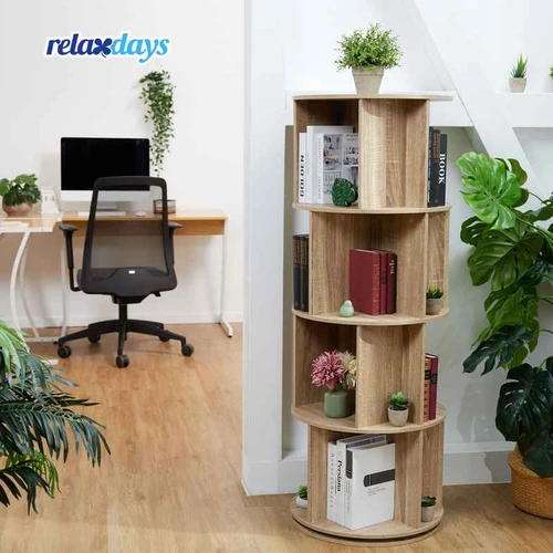 Pastatoma knygų lentyna Relaxdays, 4 lygių, 50 × 137 × 50 cm - Lentynos