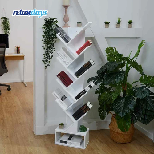 Pastatoma knygų lentyna Relaxdays, 9 lentynos, 1 stalčius, 38 × 146 × 22 cm - Lentynos