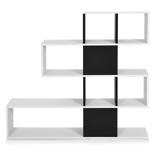 Pastatoma lentyna 120x19,5x109cm., baltos/juodos spalvos