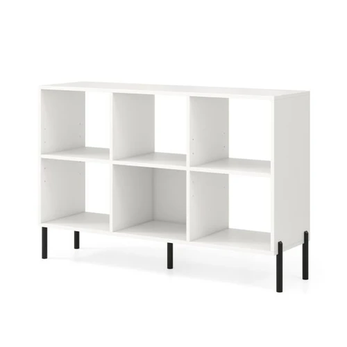 Pastatoma lentyna 120x35x79,5cm., baltos/juodos spalvos