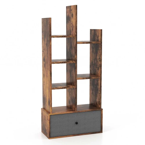 Pastatoma lentyna 53x24x118cm., rudos spalvos