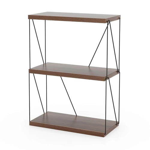 Pastatoma lentyna 61x29,5x82cm., rudos/juodos spalvos