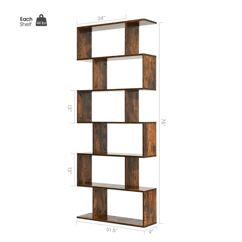 Pastatoma lentyna 80x23x191cm., rudos spalvos
