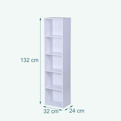 Pastatoma lentyna Relaxdays, 5 skyriai, 32 × 132 × 24 cm - Lentynos