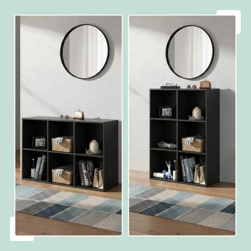Pastatoma lentyna Relaxdays, 6 skyriai, 61 × 91 × 30 cm - Lentynos