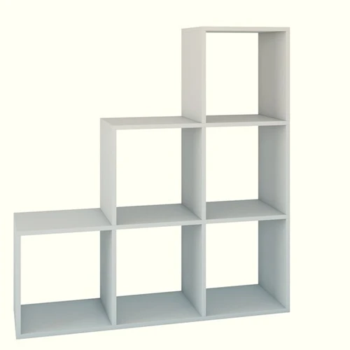 Balta laiptuota lentyna su PVC danga – tiks mažoms ir didelėms patalpoms