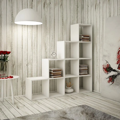 Laiptuota lentyna iš MDP – 10 pakopų, tinka mažoms ir didelėms patalpoms