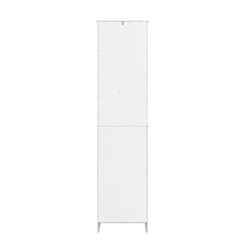 Pastatoma vonios spintelė 40x35x161cm., baltos/sidabrinės spalvos - Vonios spintelės