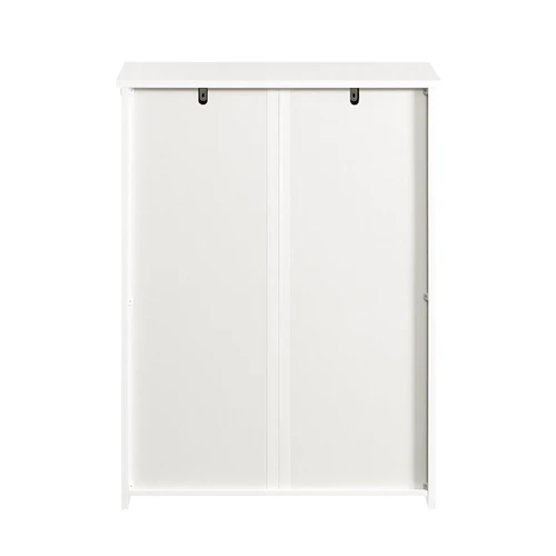 Pastatoma vonios spintelė 66x37x95cm., baltos/auksinės spalvos - Vonios spintelės