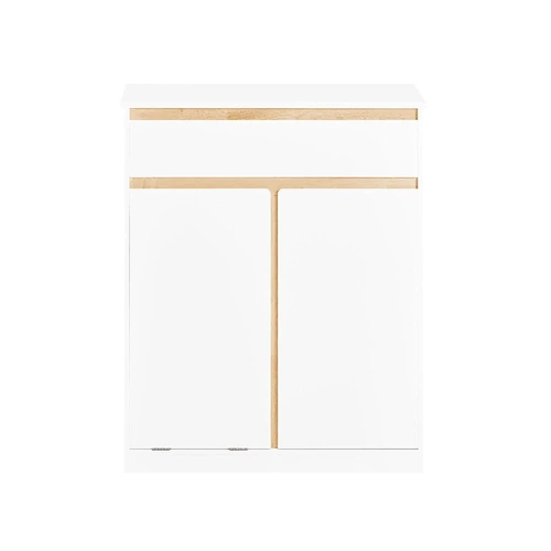 Pastatoma vonios spintelė 71x33x85cm., baltos/šviesiai rudos spalvos
