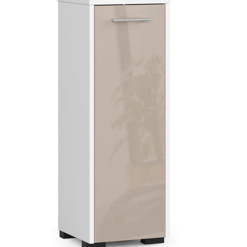 Pastatoma vonios spintelė NORE Fin S30, balta/kreminė