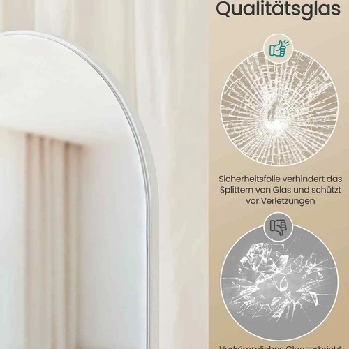 Pastatomas veidrodis SONGMICS LFM036W01, 360°, Balta, Ø 45 × 163 cm - Veidrodžiai
