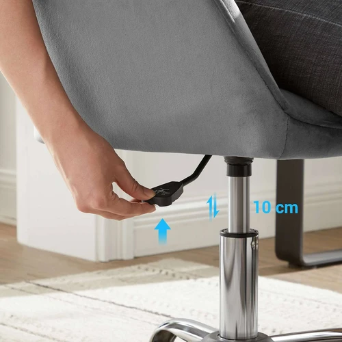 Kompaktiška kėdė su 64x62x(80-90) cm dydžiu ir 8,2 kg svoriu